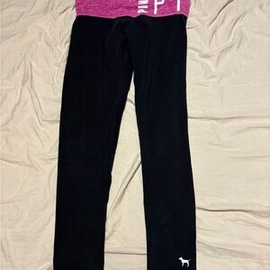 PINK Victoria's Secret Pink and Black Leggings